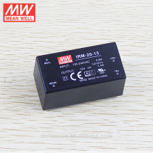 Miniatur gekapselte Typ MEANWELL 20W 15VDC offenen Rahmen Netzteil IRM-20-15